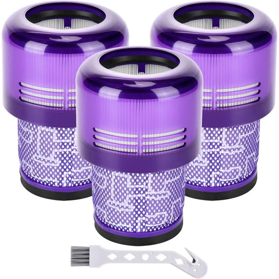 3 Pack V11 Vacuum Filters Replacement for V11 Cordless Vacuum, V11 Animal V11 Torque Drive V11 Complete V11 Extra V15 Detect V15s Detect Submarine Vacuums Replace Part # 970013-02 & 970013-03