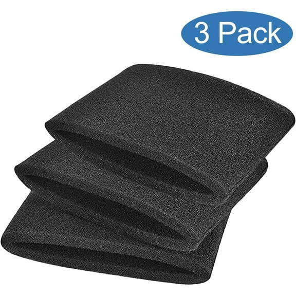 3-Pack, VFF51 3701,Compatible with HART 5 to 20 Gallon Foam Wet Pick-up Filter, Wet/Dry Vacuum Cleaners