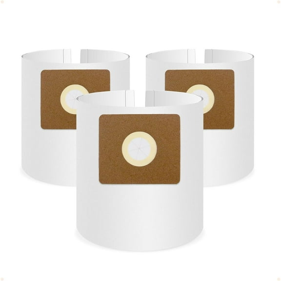 3 Pack Vacuum Bags Replacement for Shop Vac Bags 2-2.5 Gallon Type B 90668 9066800 9066833, All Around EZ QAM70 and CMXZVBE38774