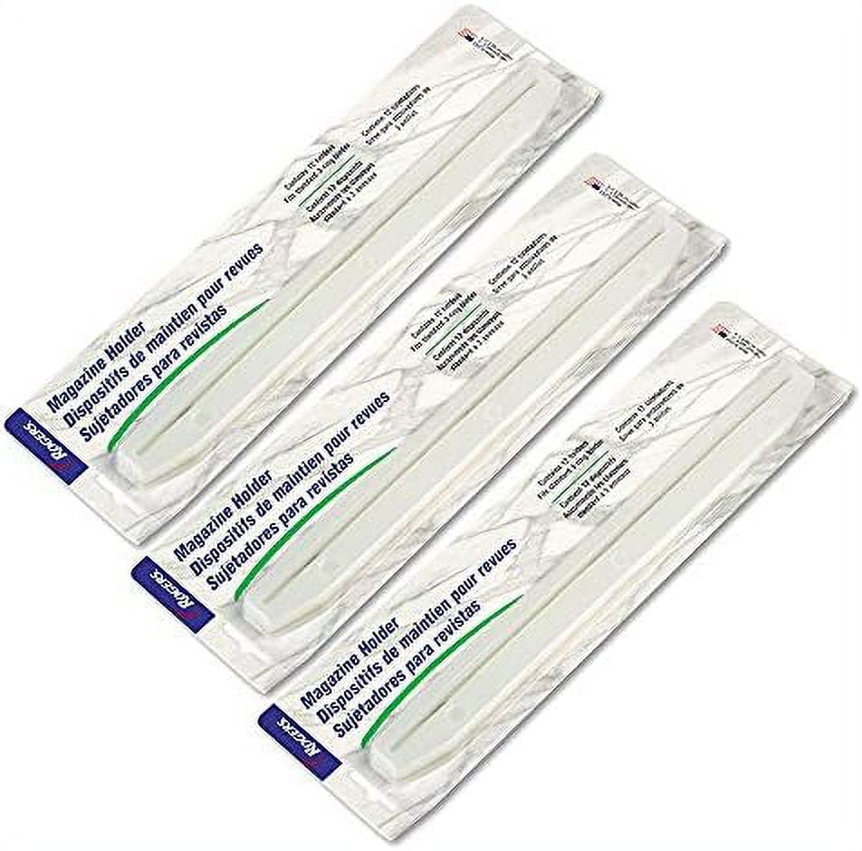 (3 Pack Value Bundle) 3Hole Punched Plastic Edge Magazine Holders For