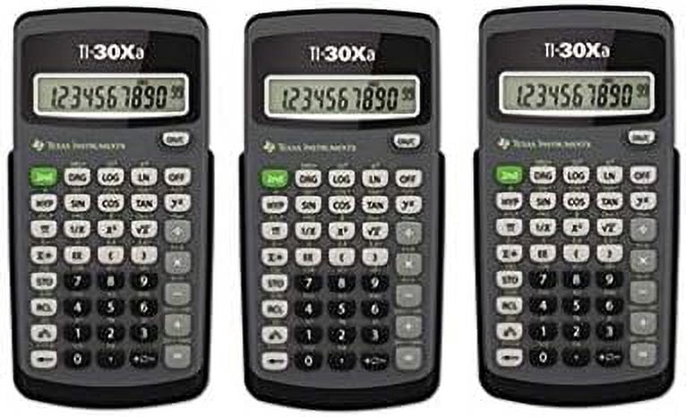 (3 Pack Value Bundle) TEXTI30XA TI-30Xa Scientific Calculator, 10-Digit LCD