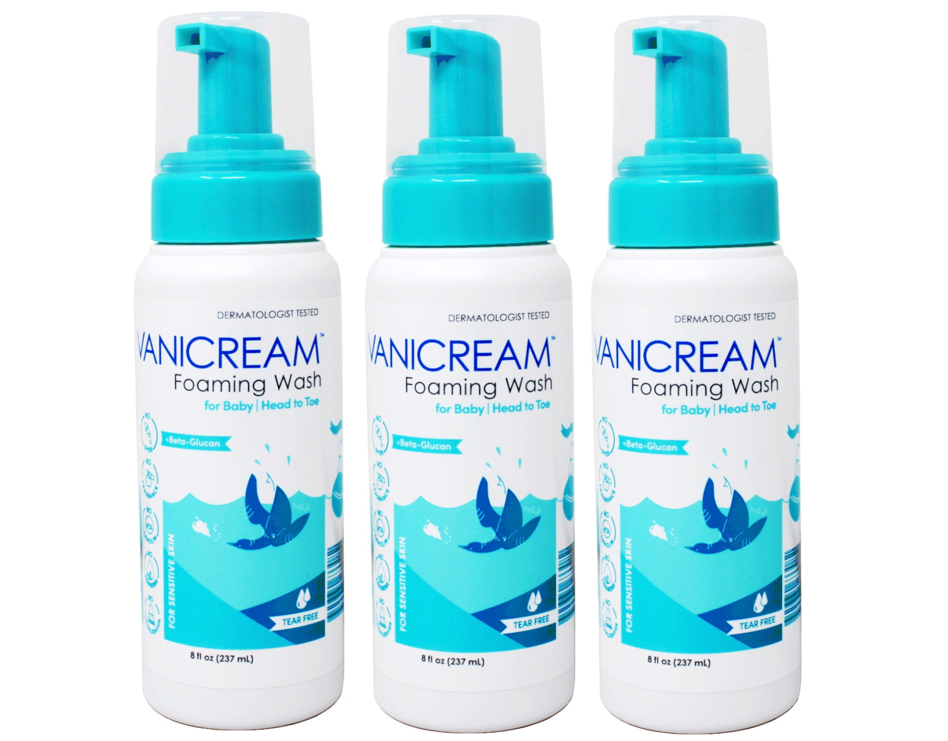 3 Pack - Vanicream Foaming Wash for Baby - 8oz - Formulated Without Common Irritants for Those with Sensitive Skin
