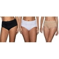 thumbnail image 1 of 3 Pack Vanity Fair Women's Effortless Lace Brief Panty 13276 Black/White/Beige, 10, 1 of 4