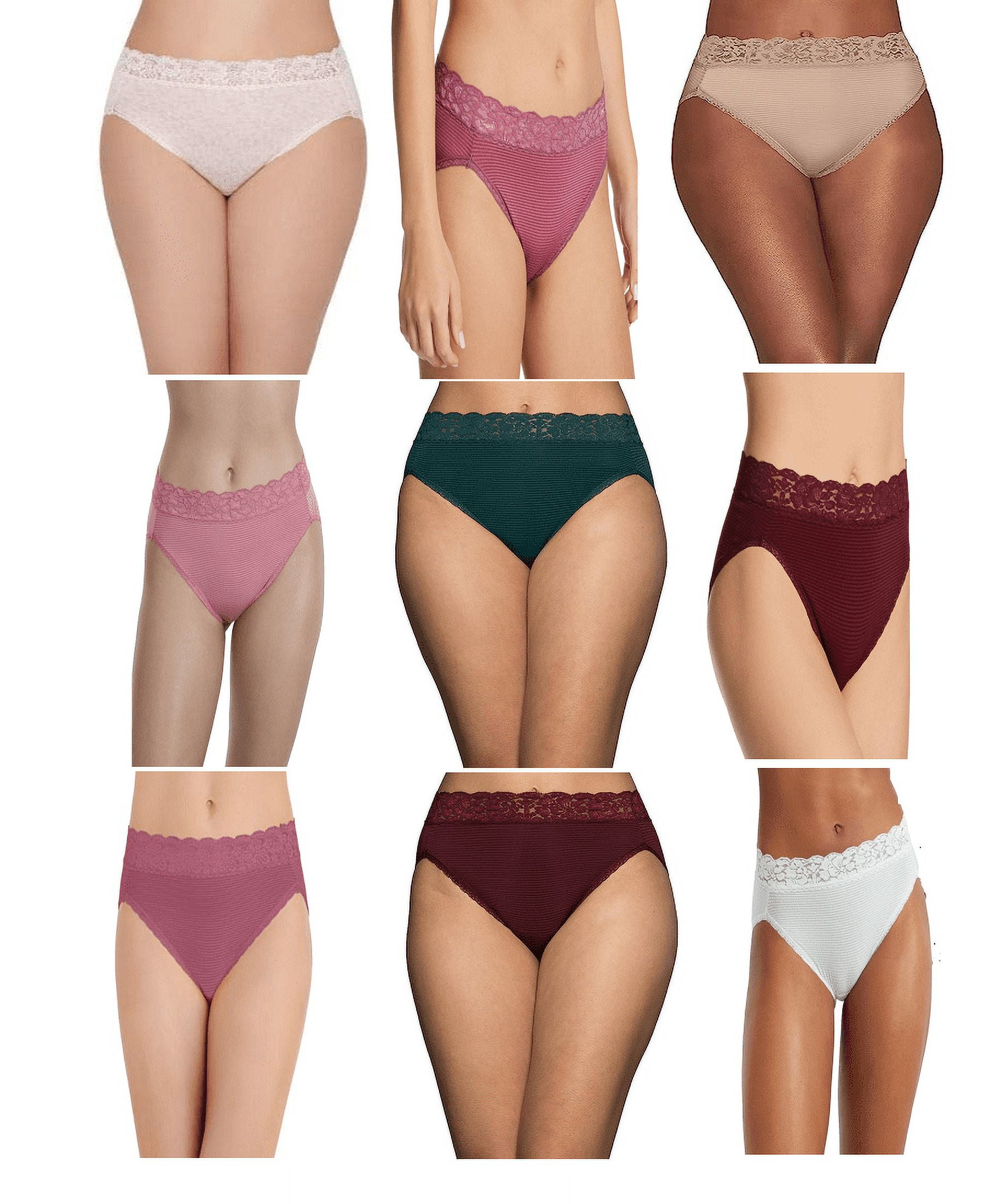 3 Pack Vanity Fair Women's Flattering Lace HiCut Panties, 13280