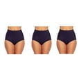 thumbnail image 1 of 3 Pack - Vanity Fair Womens Smoothing Comfort Brief Style-13270, Black, Size 7, 1 of 2