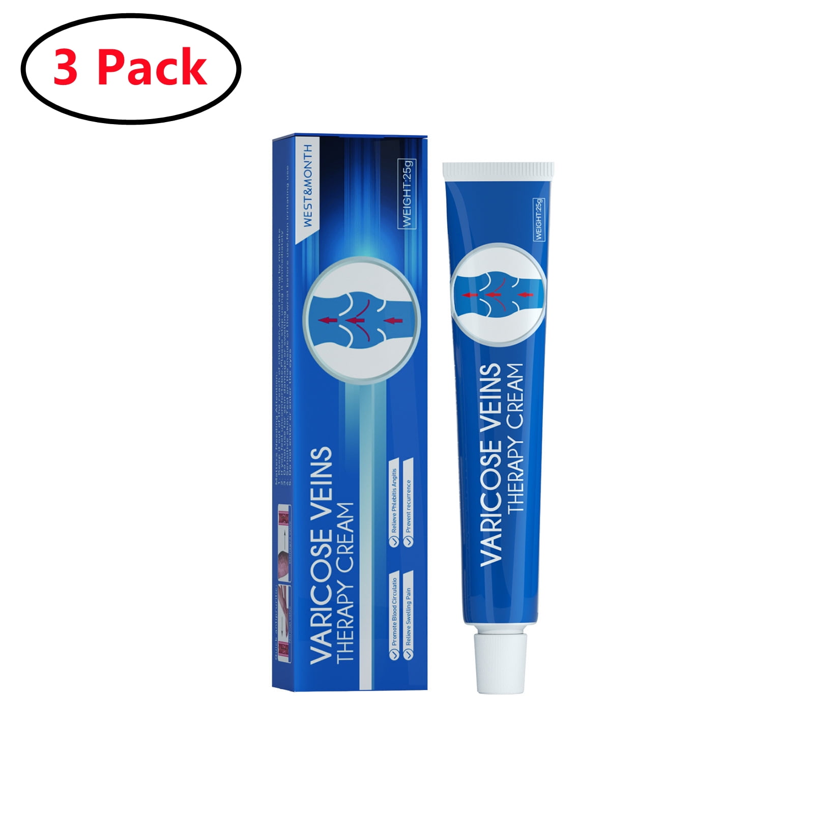 3 Pack Varicose Veins Cream, Varicose Vein Treatment for Legs, Relief