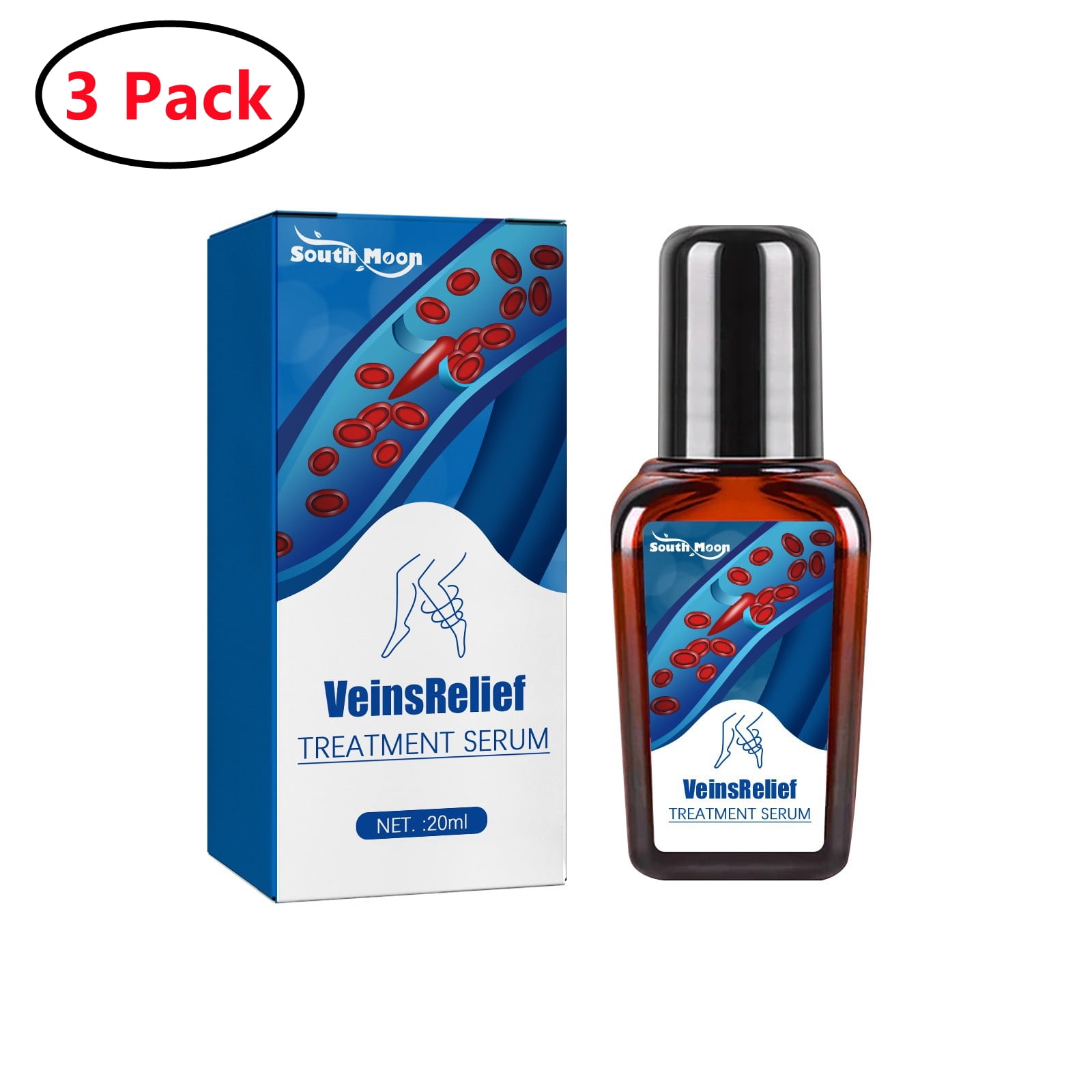 3 Pack Varicose Veins Miracle,Rejuvenates and Improves Blood