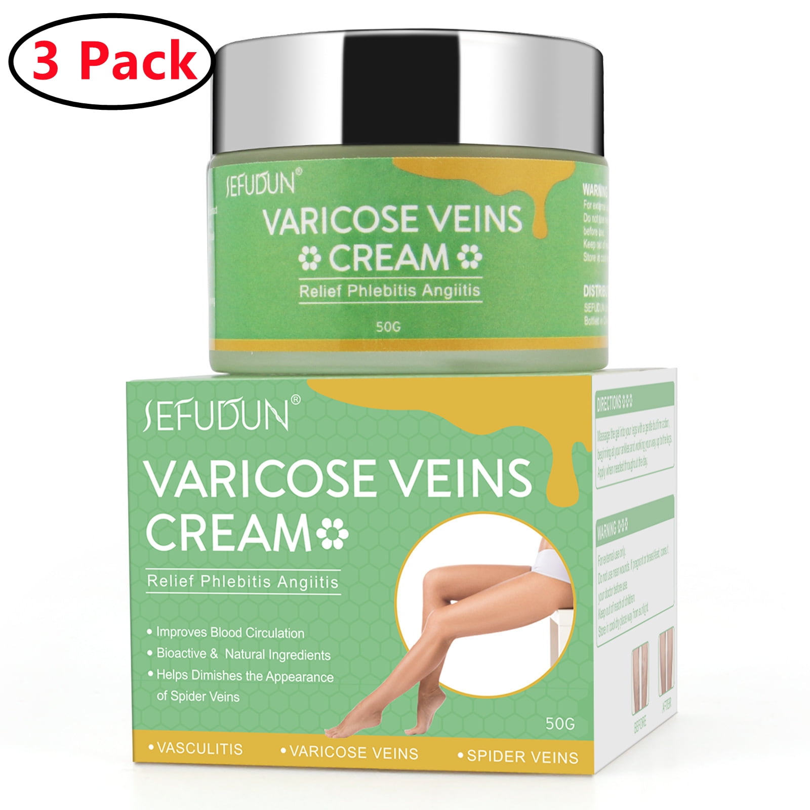 3 Pack Varicose Veins Treatment for Legs Varicose Veins Cream Removal