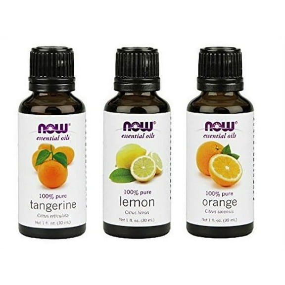 3-Pack Variety of NOW Essential Oils: Citrus Blend - Orange, Tangerine, Lemon