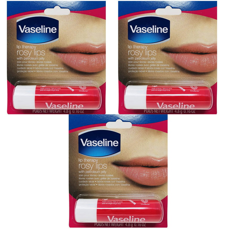 3 Pack) Vaseline Lip Therapy Rosy Lips
