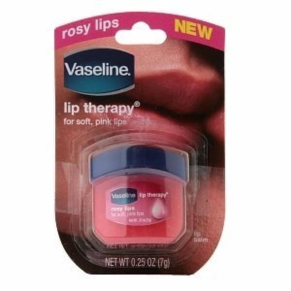 3 Pack Vaseline Rosy Lips Lip Therapy for Soft, Pink Lips, 0.25oz Each