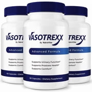 3 Pack Vasotrexx Capsules - Vaso Trexx Prostate Support Formula with Natural Blend for Urinary Flow, Comfort & Balance | Easy-to-Swallow Daily Pills for Over-All Wellness 180 Capsules