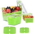 3Pack Vegetable and Fruit Storage Containers for Fridge Keep Your