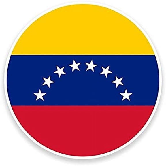 3 Pack - Venezuela Flag WINDOW CLING STICKER Car Van Campervan Glass - Sticker Graphic - Construction Toolbox, Hardhat, Lunchbox, Helmet, Mechanic, Luggage