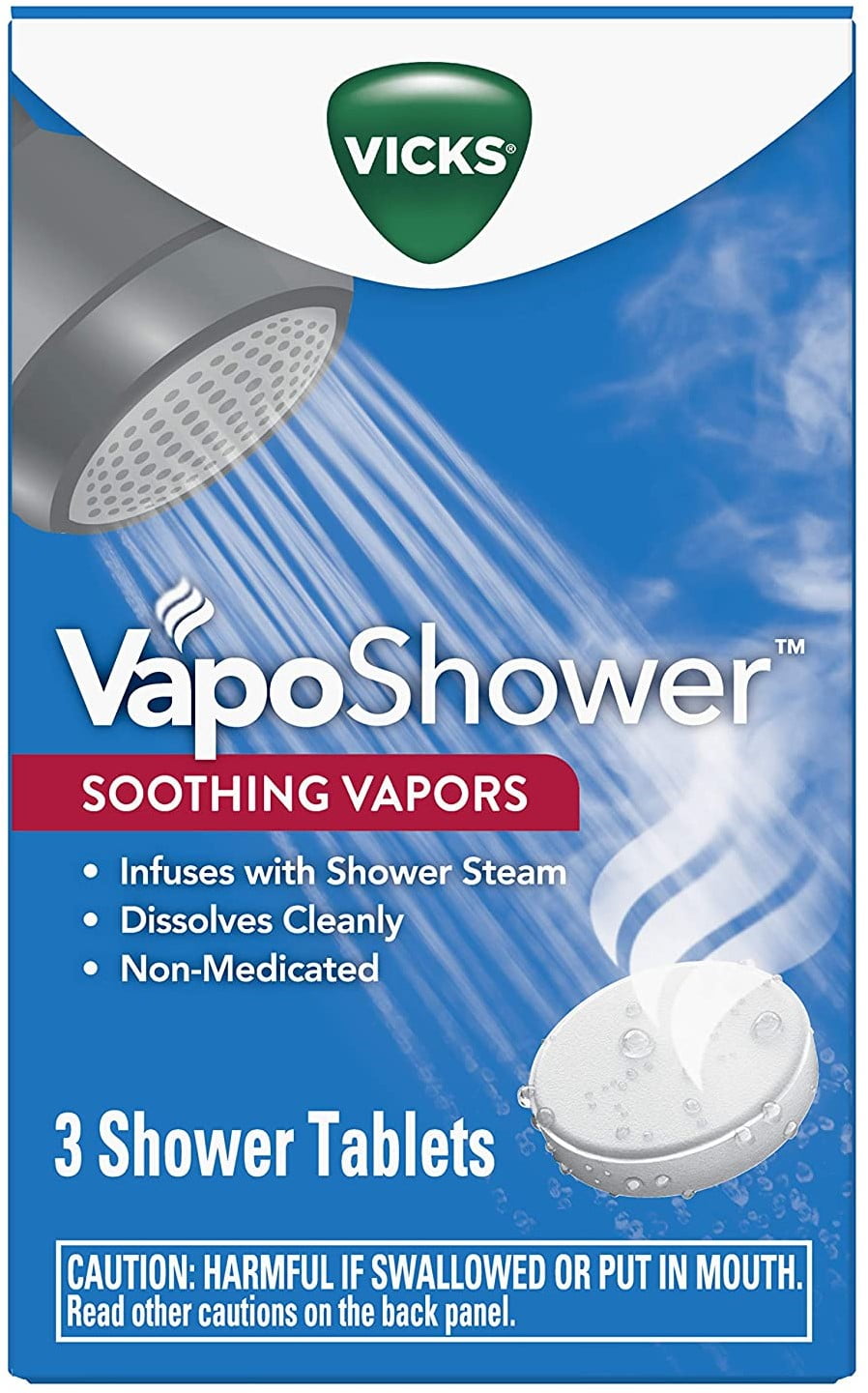 3 Pack Vicks VapoShower, Shower Bomb Tablets, Soothing Vicks Vapors