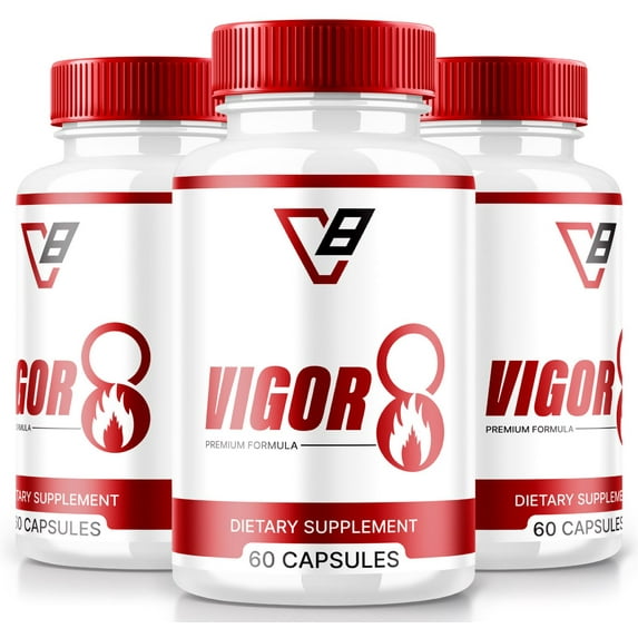 (3 Pack) Vigor 8 Pills, Vigor8 All Natural Dietary Supplement, Vigor8 Capsules to Promote Stamina and Energy , Vigor Eight Official Reviews (180 Capsules)