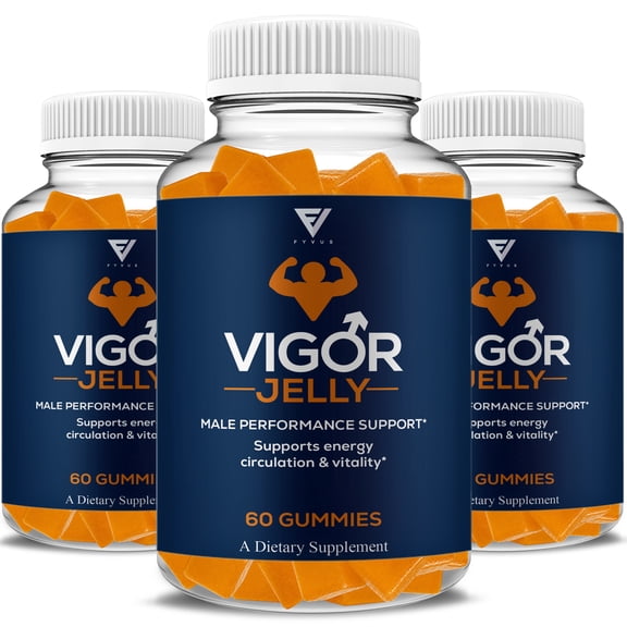 (3 Pack) Vigor Jelly Male Gummies, VigorJelly Support Supplement (180 Gummies)
