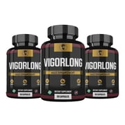(3 Pack) Vigor Long Supplement Advanced Formula, Vigor Long for Men, Vigorlong Capsules, 270 Count