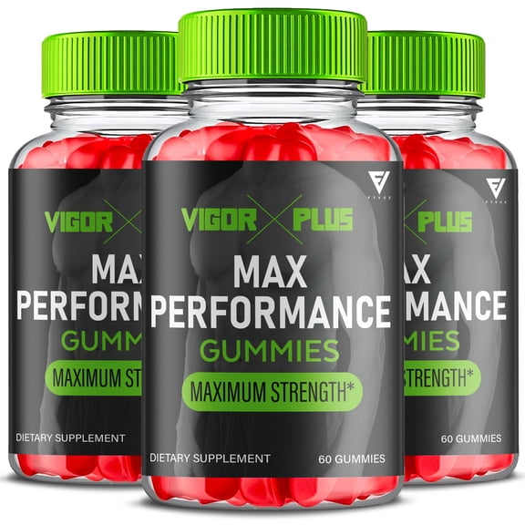 (3 Pack) Vigor Plus Gummies VigorPlus Maximum Performance (180 Gummies)