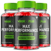 3 Pack Vigor Plus Gummies VigorPlus Maximum Performance 180 Gummies