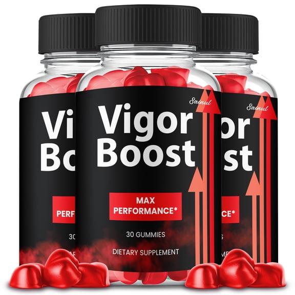 (3 Pack) VigorBoost Gummies, All Natural Max Strength Advanced Formula, Vigor Boost Supplement