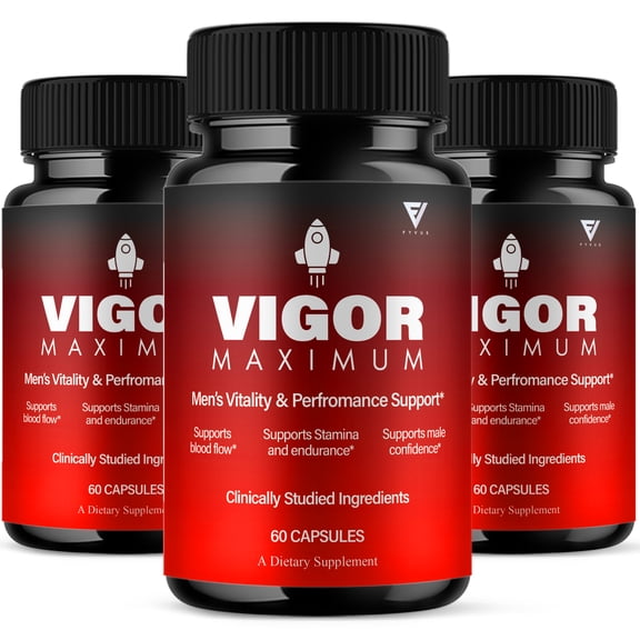 (3 Pack) VigorMaximum Advanced Male Support Supplement (180 Capsules)