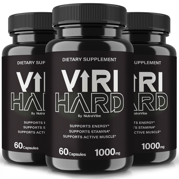(3 Pack) Viri Hard Original ViriHard Capsules with a Natural Daily Blend for Wellness |Clean, Gentle, Easy-to-Swallow Pills (180 Capsules)