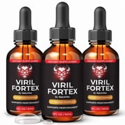 3 Pack Viril Fortex   Health Support with Natural Ingredients for Steady Energy, Stamina & Drive | Daily Formula in Easy-to-Take Drops, 30 Day Supply 90 Servings