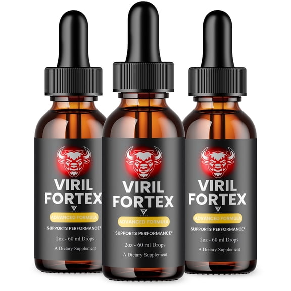 (3 Pack) Viril Fortex Men Performance Support, VirilFortex Supplement (6oz)
