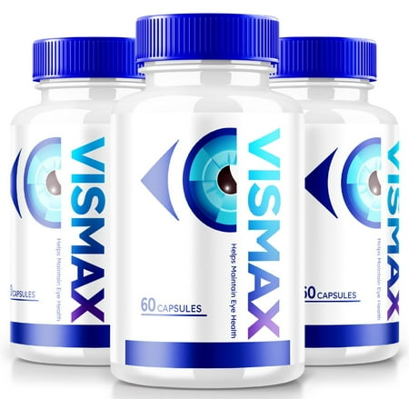 (3 Pack) VisMax Pills - Official Formula to Revive Eye Health, VisiMax Eye Vitamins, All Natural Herbal Supplement to Improve and Protect Eyesight, Vis Max Vision Support Reviews (180 Capsules)