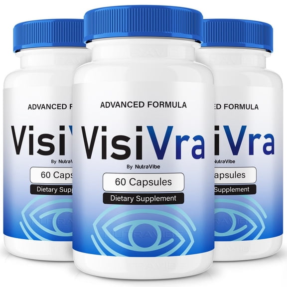 (3 Pack) VisiVra Capsules  Daily Eye Care with Original Blend to Support Visual Wellness, Eye Comfort & Vision | Just 2 Gentle, Easy-to-Swallow Pills (180 Capsules)