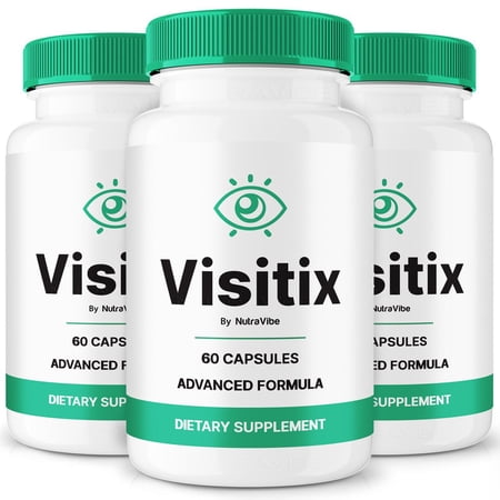 (3 Pack) Visitix Capsules – Daily Eye Care with Original Blend to Support Visual Wellness, Eye Comfort & Vision | Just 2 Gentle, Easy-to-Swallow Pills (180 Capsules)