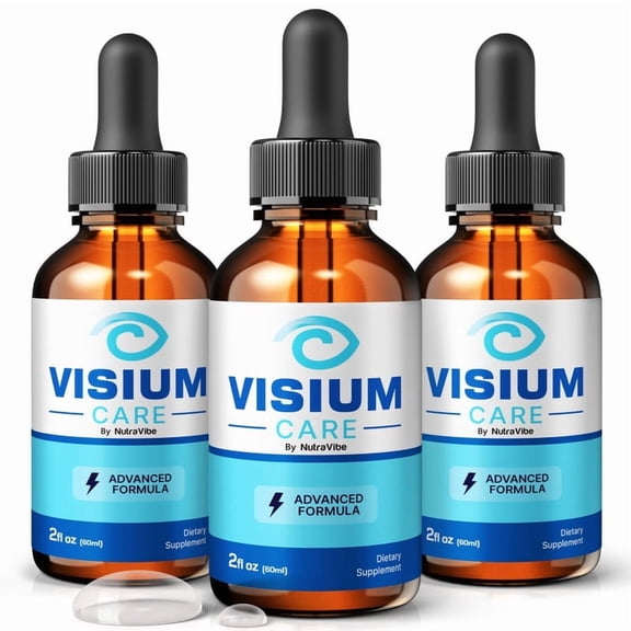 (3 Pack) Visium Care Drops Daily Eye Care Formula with Original Blend to Support Visual Wellness, Eye Comfort & Healthy Vision |Easy-to-Use Liquid for Everyday Use (90 Servings)
