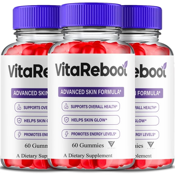 (3 Pack) VitaReboot Gummies, Vita Reboot Advanced Skin Formula (180 Gummies)