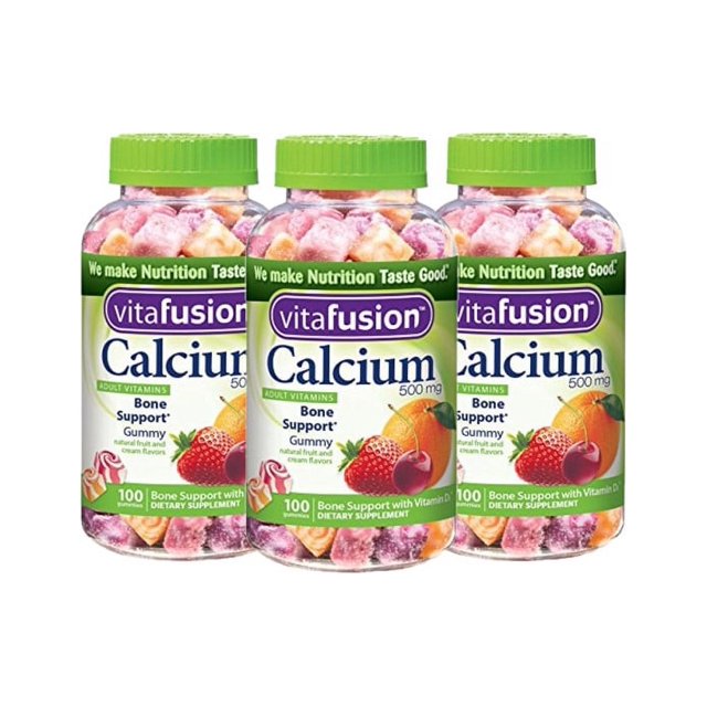 3 Pack Vitafusion Calcium Gummies, 500 mg (100 ct.)