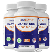 3 Pack - Vitamatic Mastic Gum 1000mg per Serving 120 Capsules