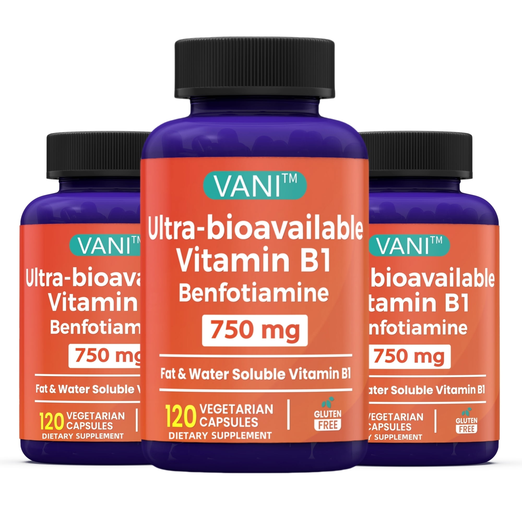 （3 Pack）Vitamin B1 (Benfotiamine), 750 Mg, Highly Bioavailable ...