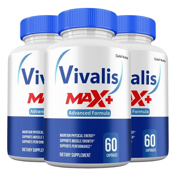 (3 Pack) Vivalis Max+ Capsules, Vivalis Max+ Pills Higher Potency Formula Peak Performance for Men 3 Month Supply