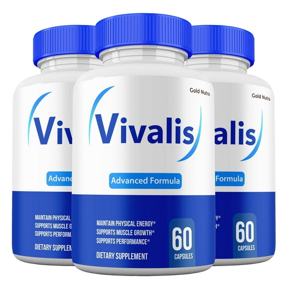 (3 Pack) Vivalis, Maximum Strength Vivalis Pills High Potency Formula Peak Performance for Men 3 Month Supply