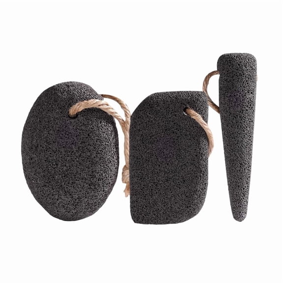 Volcanic Pumice Stone 3-Pack for Feet - At-Home Foot Care for Calluses and Dry Skin - Natural Volcanic Rock