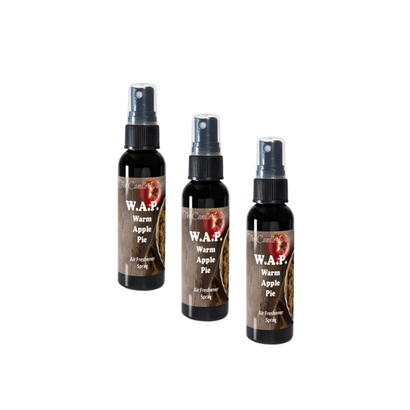 3 Pack - W.A.P. Spray - WAP Warm Apple Pie Scented - Room/Car Air Freshener Spray – (3) 2 Ounce Spray Bottles