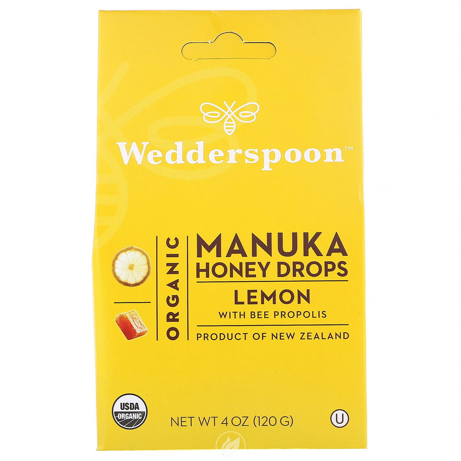 (3 Pack) Wedderspoon Organic Manuka Honey Drops Lemon 4oz