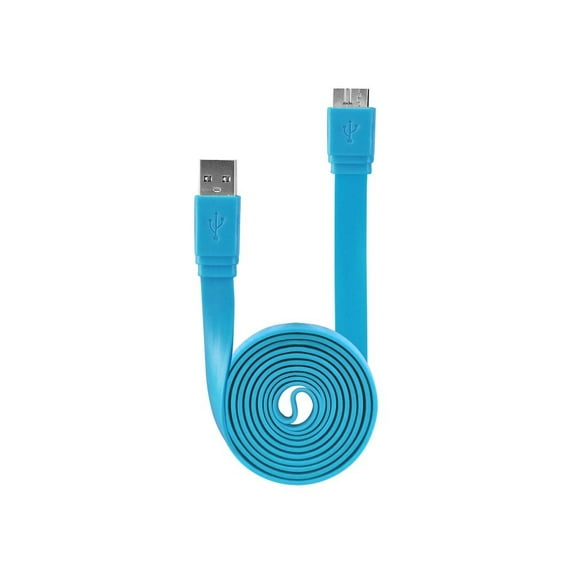 3 Pack WESTERN DIGITAL WD My Passport Portable External 1TB 2TB USB3.0 Hard Drive Flat Cable - 3Ft Blue