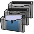 thumbnail image 1 of 3 Pack Wall File Organizer, Vertical Mounted File Folder Binder Holder Hanging Basket Mail Organizer for Office, Home and School, 1 of 10