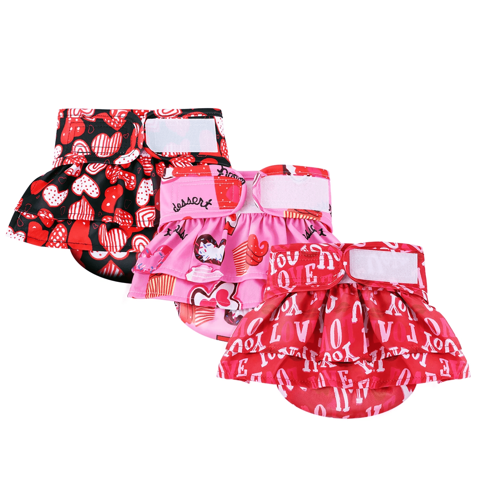 3 Pack Washable Dog Diapers Female, Reusable Dog Period Diapers Cover