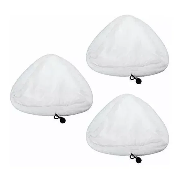 3 Pack Washable Microfiber Steam Mop Pads,Pocket Mop Pads Suitable for Shark X5 H20 S302 S001 Steam Mop Cloth Cover Microfiber Mop Replacement Pad,White