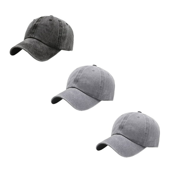 3 Pack Washed Plain Baseball Cap, Retro Adjustable Dad Hats Gift for Men/Women,Unstructured/Cotton Retro Adjustable Dad Hats Gift for Men/Women,Unstructured/Cotton