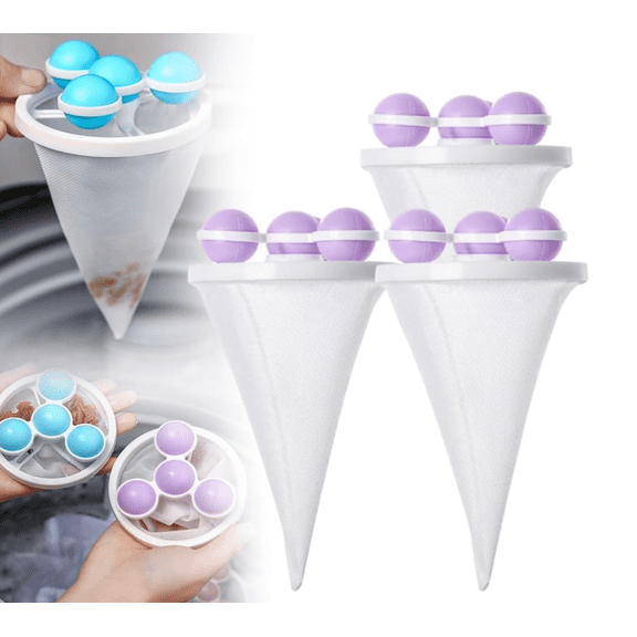 3-Pack Washing Machine Lint Filter – Upgraded Tornado Hair Collector Trap, Reusable Laundry Lint Catcher for Pet Hair and Debris, Home Use Washer Accessory