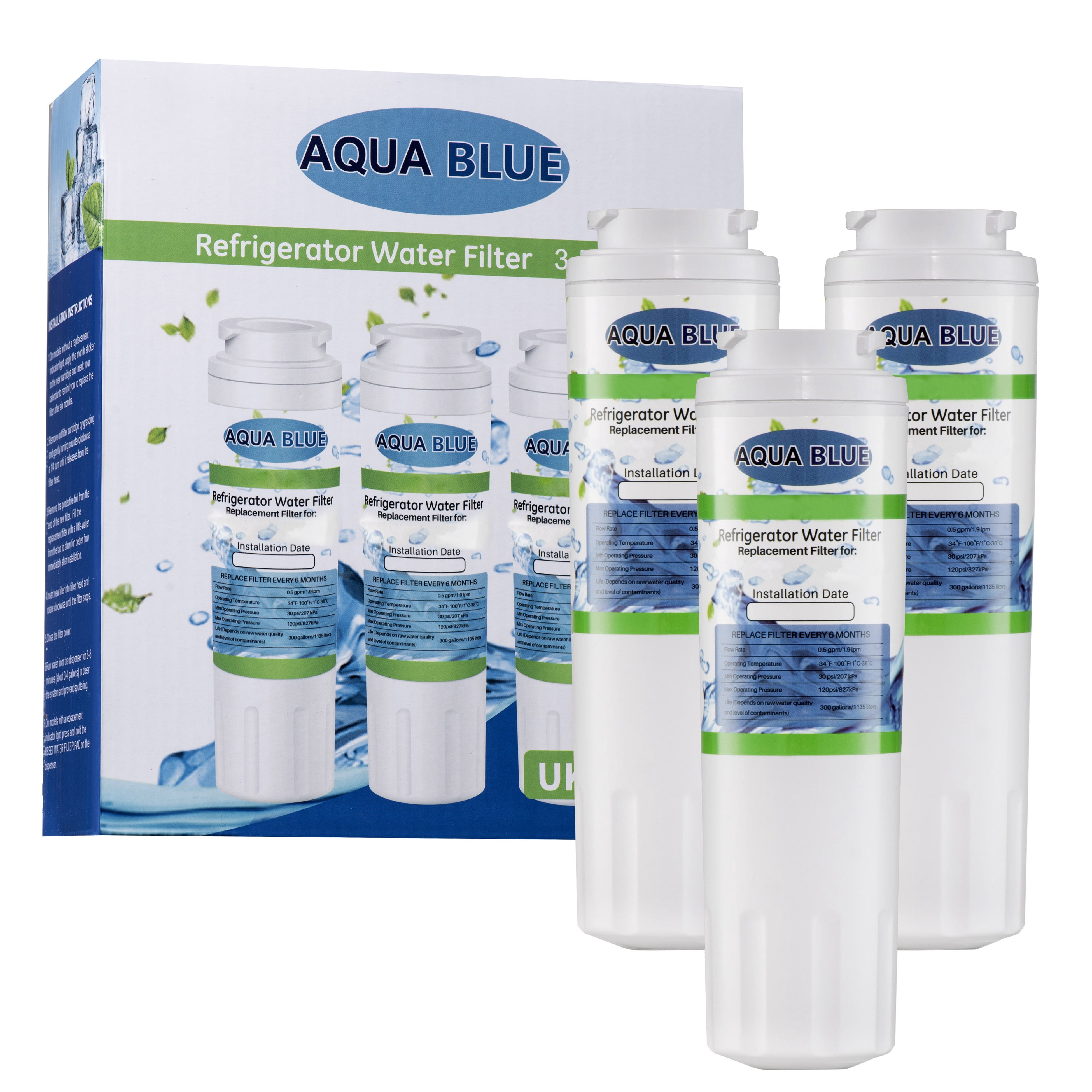 3 Pack Water Filter For Whirlpool WRX735SDHZ03 WRX735SDHZ02 WRX735SDHZ01