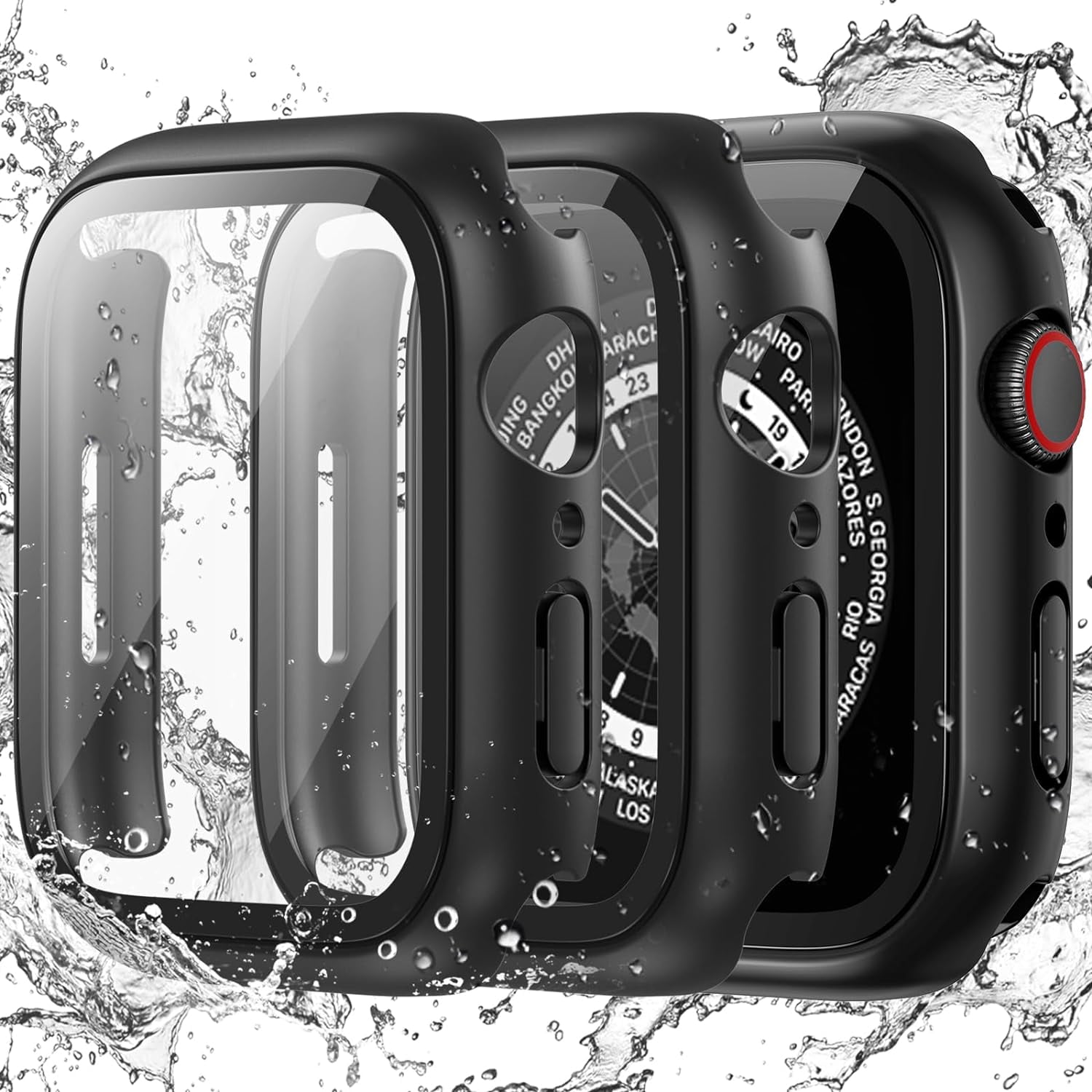 [3 Pack] Waterproof Case for Apple Watch Series 6 5 4 SE 2nd SE(2023